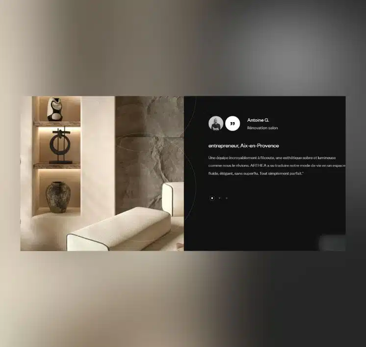 Site professionnel d’architecte – Template site WordPress Arthéa